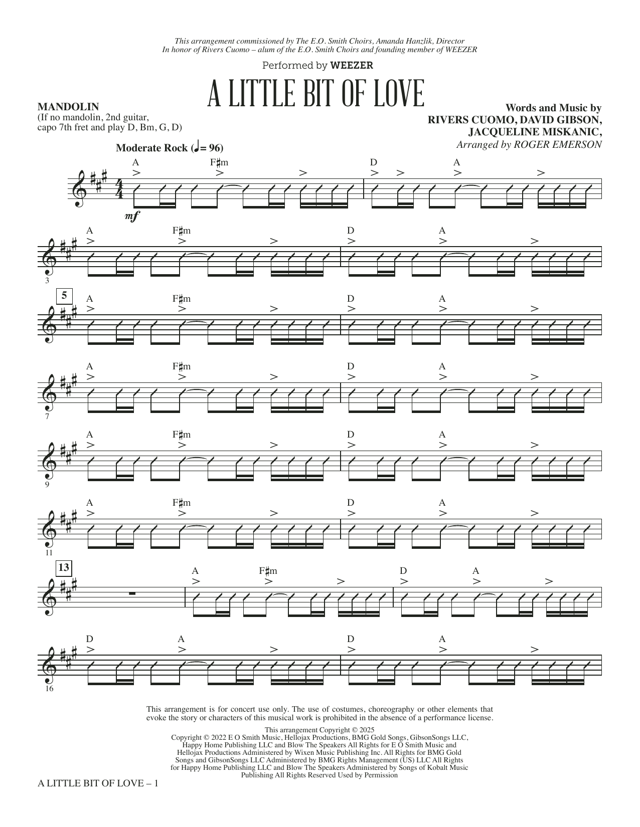 A Little Bit Of Love (arr. Roger Emerson) - Mandolin/Guitar