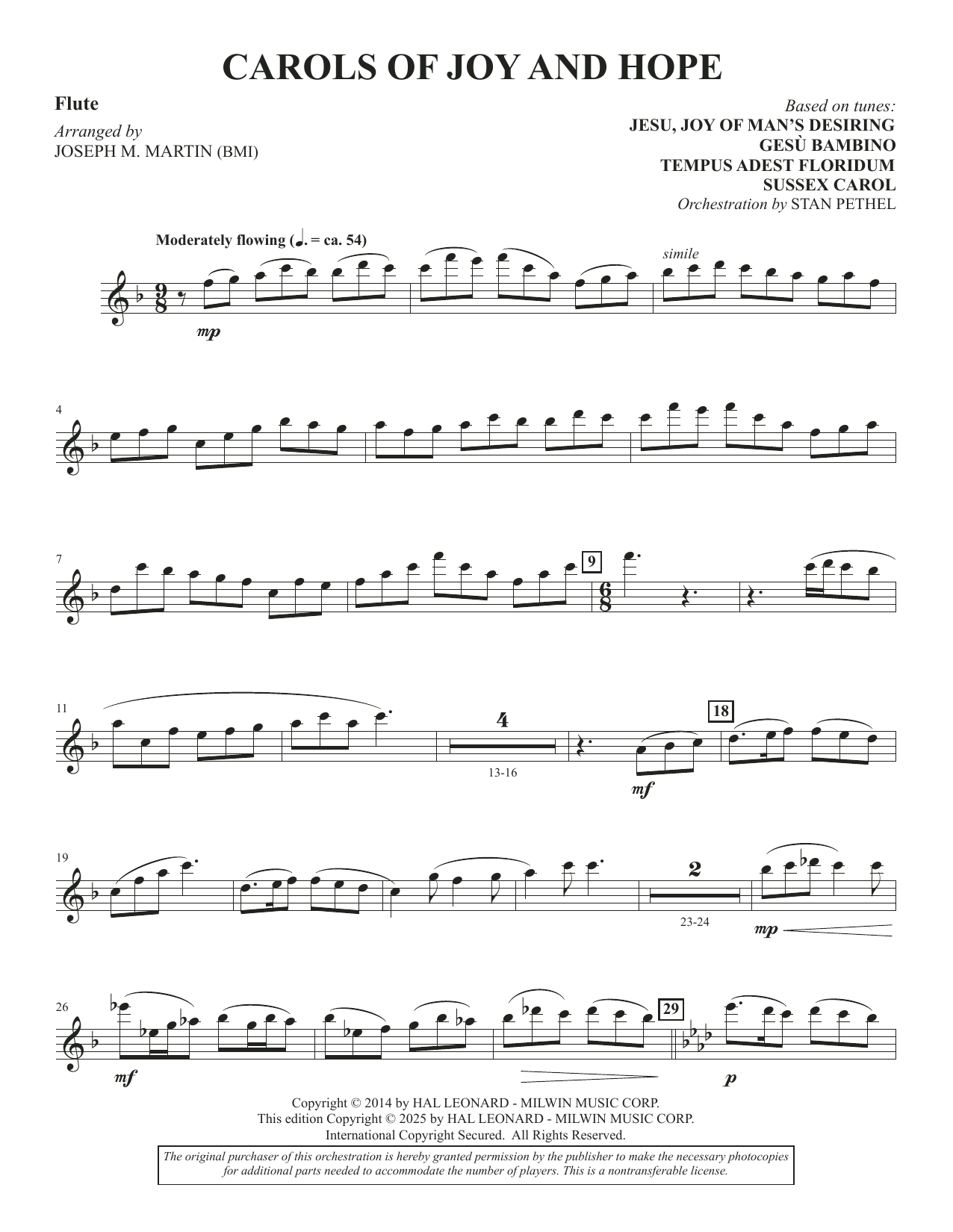 Carols Of Joy And Hope - Flute