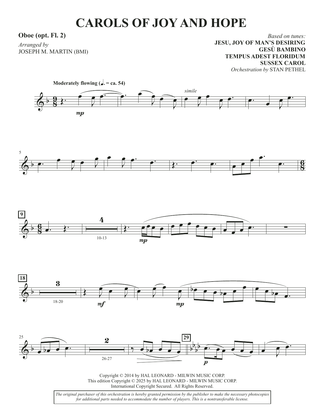 Carols Of Joy And Hope - Oboe