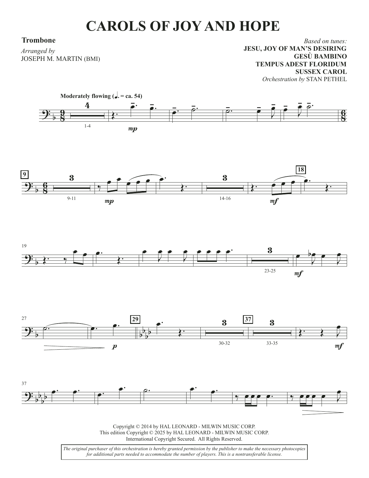 Carols Of Joy And Hope - Trombone