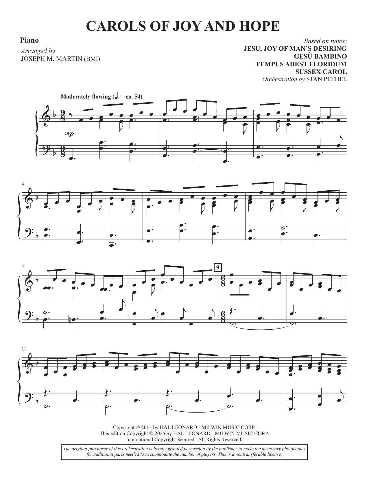 Carols Of Joy And Hope - Piano