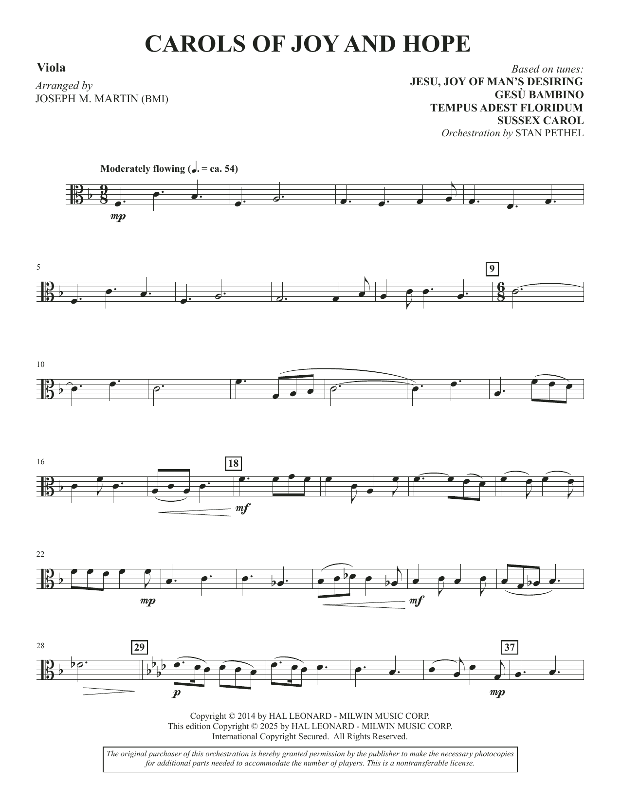 Carols Of Joy And Hope - Viola