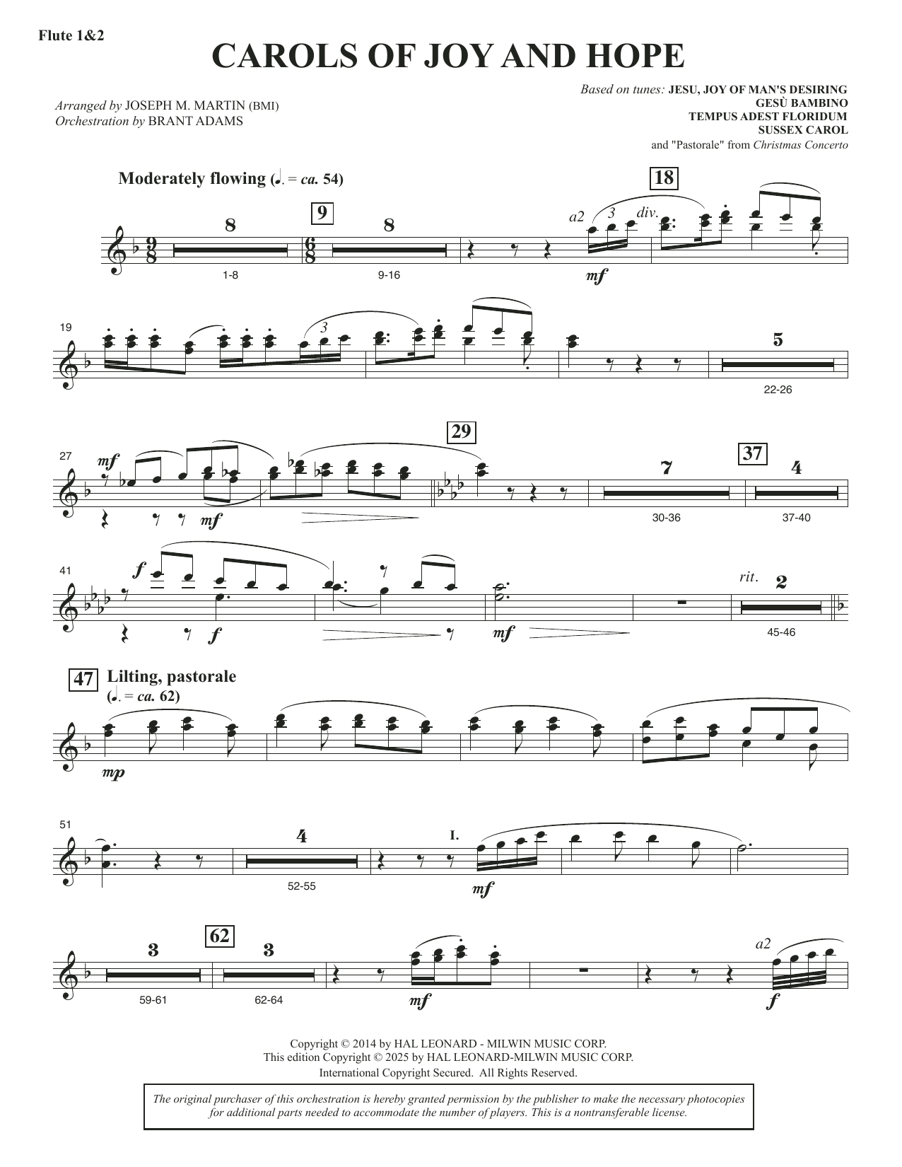 Carols Of Joy And Hope - Flute 1,2