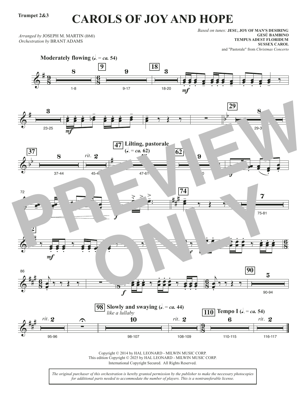 Carols Of Joy And Hope - Trumpet 2 & 3