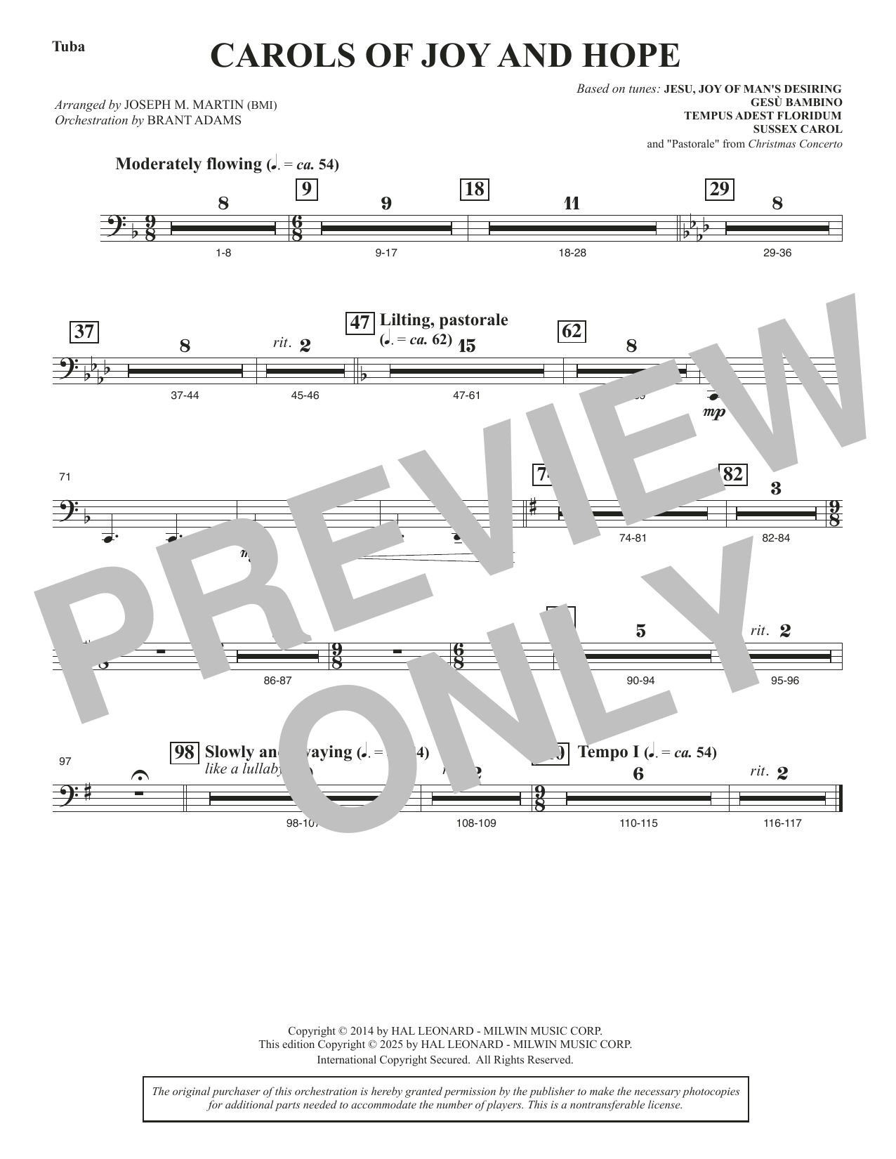 Carols Of Joy And Hope - Tuba