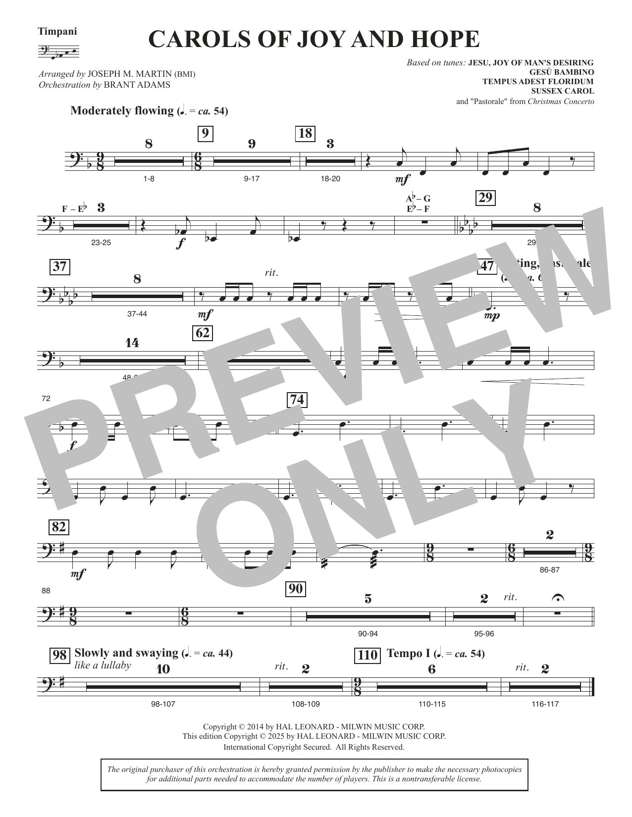 Carols Of Joy And Hope - Timpani