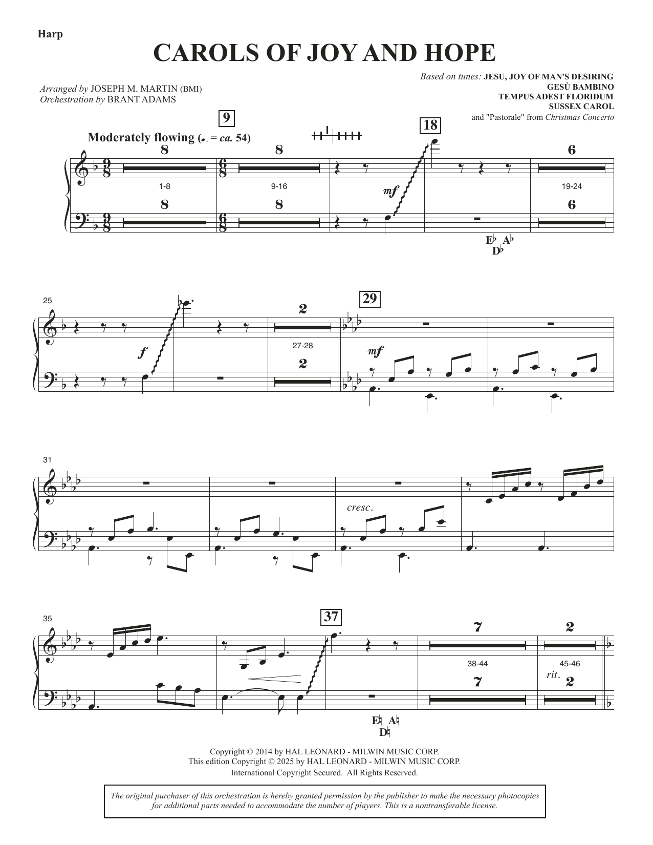 Carols Of Joy And Hope - Harp