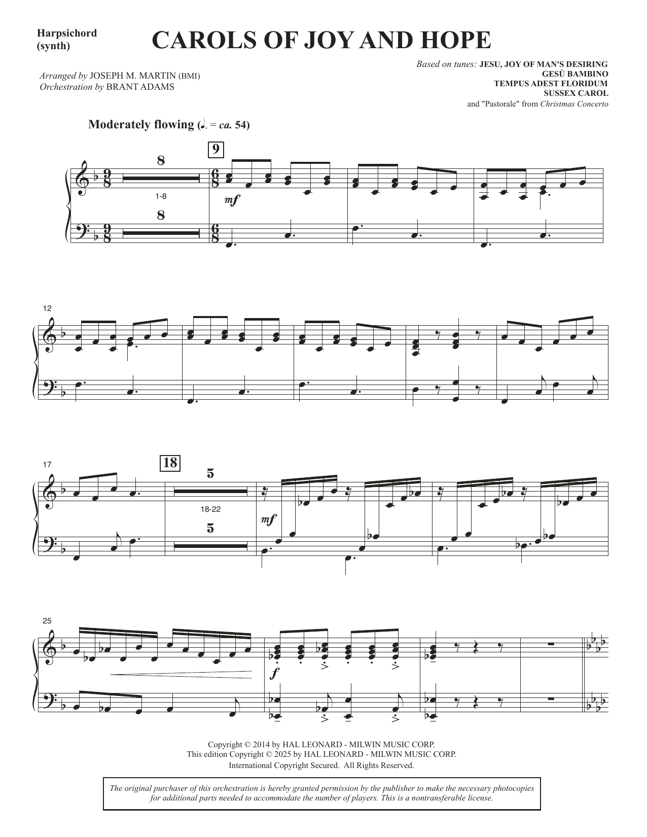 Carols Of Joy And Hope - Harpsichord (Synth)