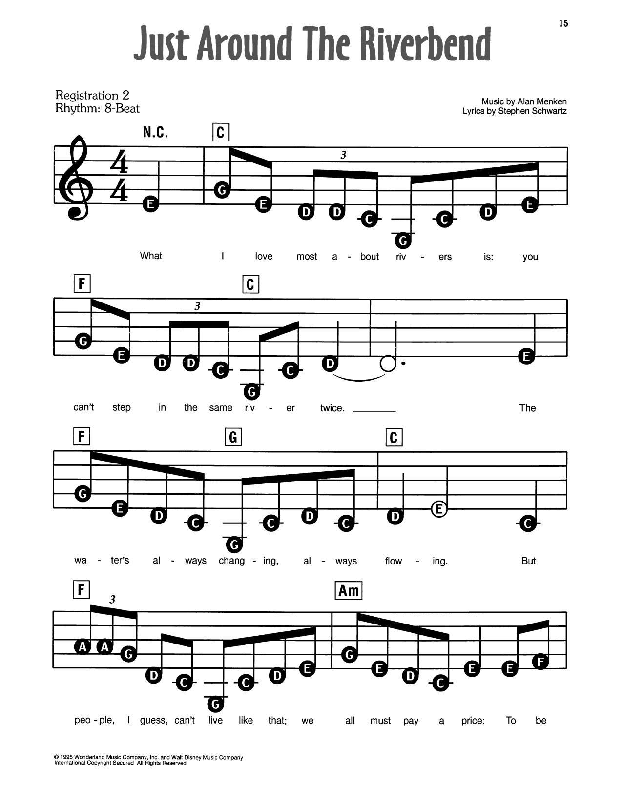 Just Around The Riverbend (from Pocahontas)