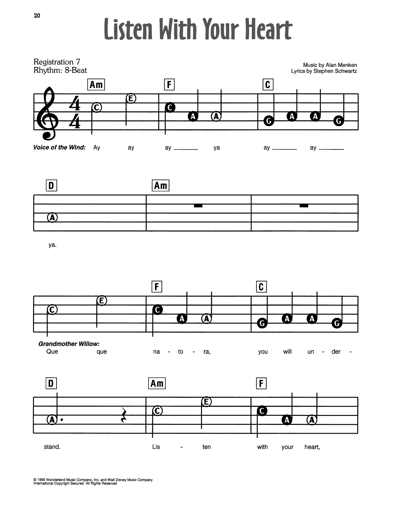 Listen With Your Heart (from Pocahontas)