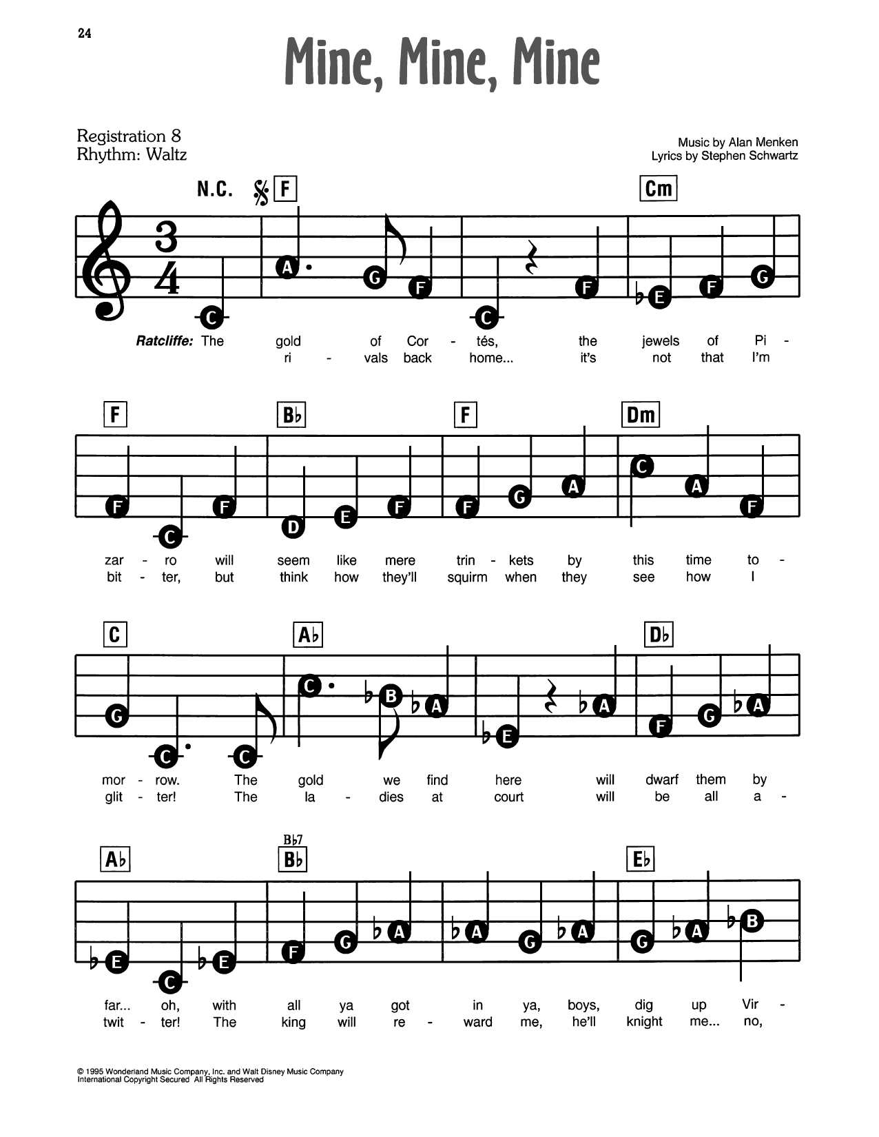 Mine, Mine, Mine (from Pocahontas)