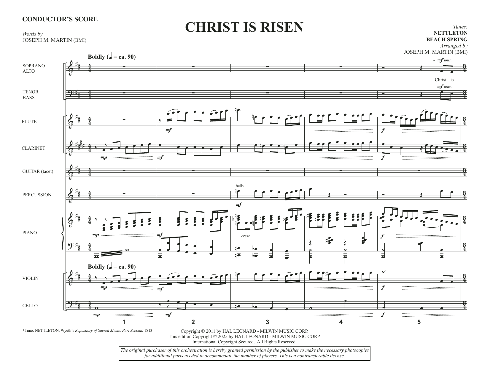 Christ Is Risen (from The Song Everlasting) - Conductor Score (Full Score)