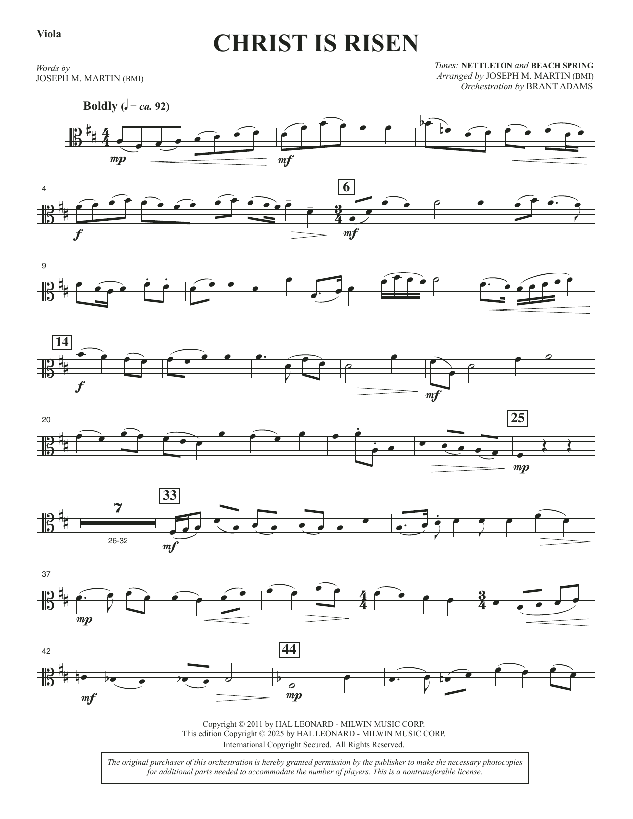 Christ Is Risen (from The Song Everlasting) - Viola