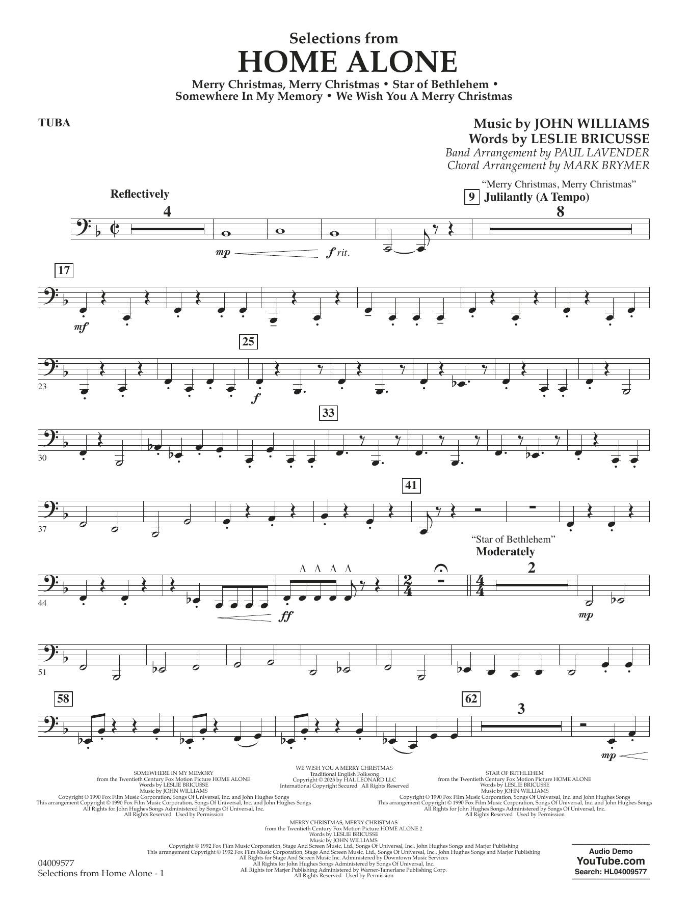 Selections from Home Alone (arr. Paul Lavender) - Tuba