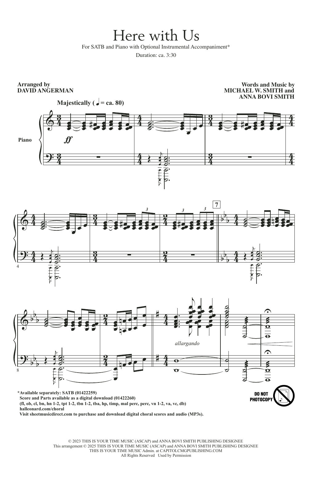 Here With Us (arr. David Angerman)