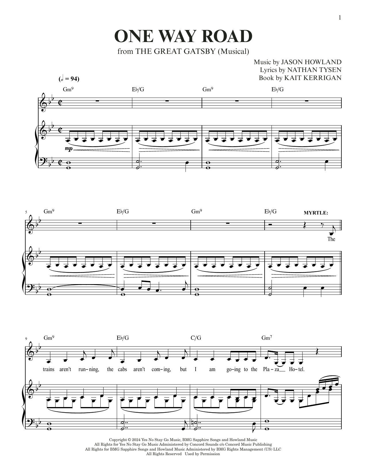 One Way Road (from The Great Gatsby)