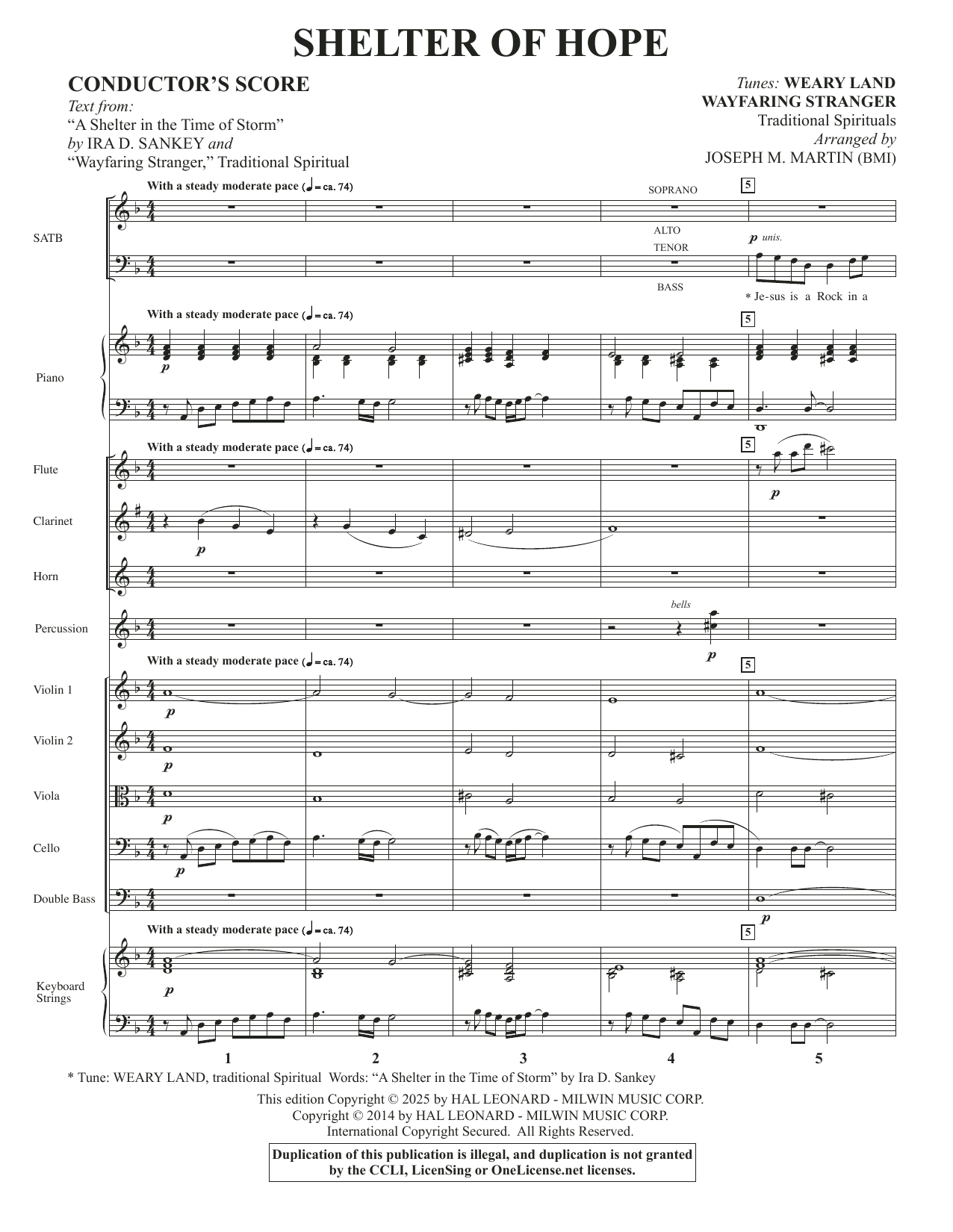 Shelter Of Hope - Conductor Score (Full Score)