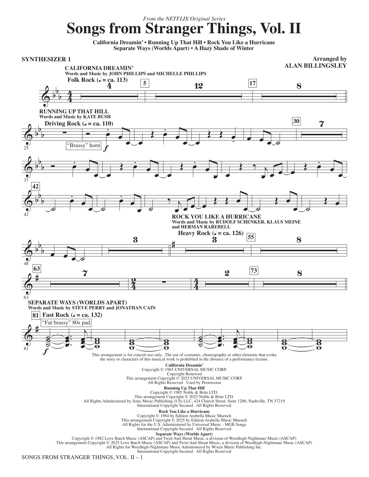 Songs from Stranger Things, Vol. II - Synthesizer I