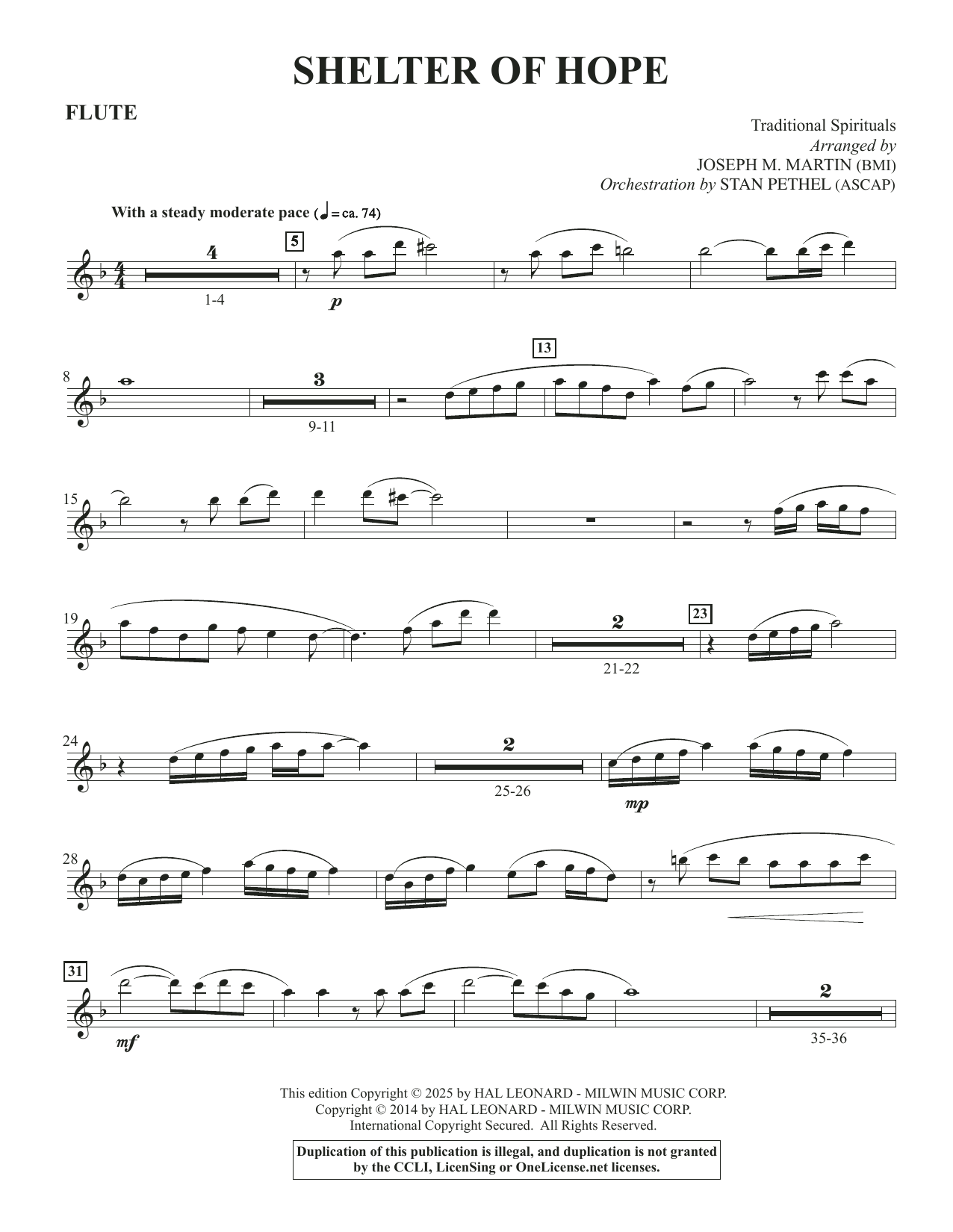 Shelter Of Hope - Flute