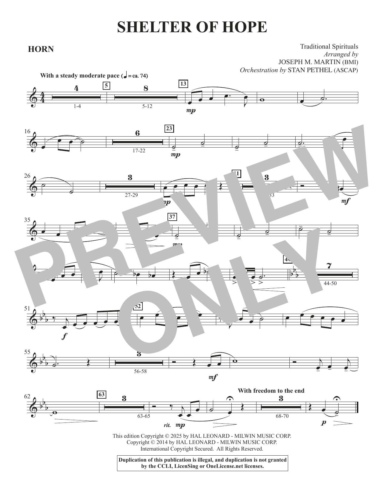 Shelter Of Hope - Horn