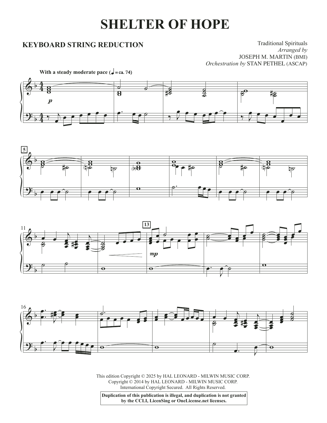 Shelter Of Hope - Keyboard String Reduction