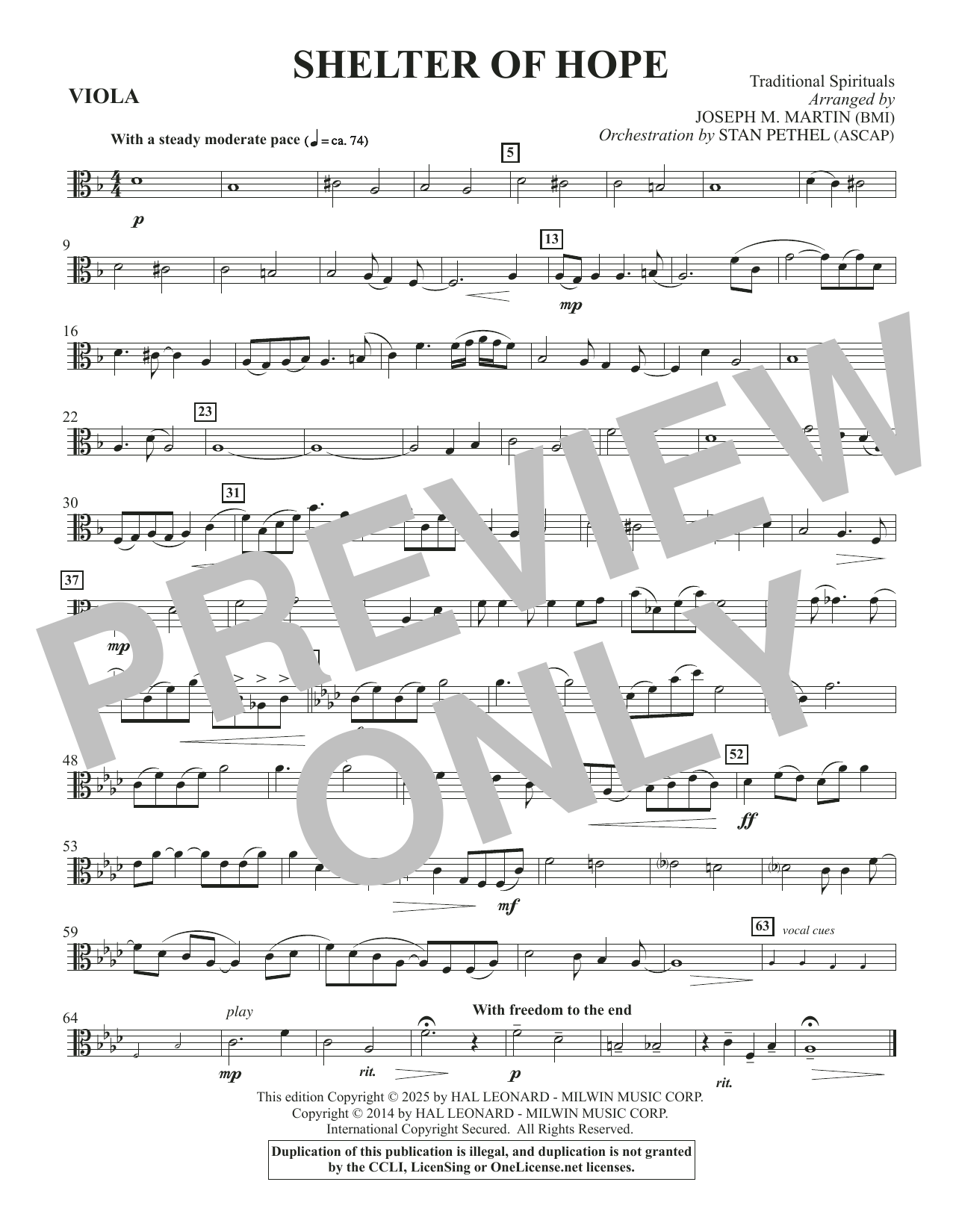 Shelter Of Hope - Viola