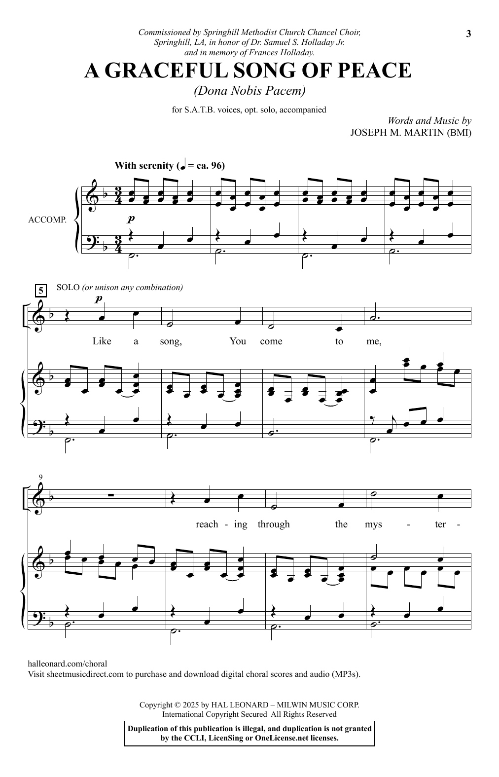 A Graceful Song Of Peace (Dona, Nobis, Pacem)