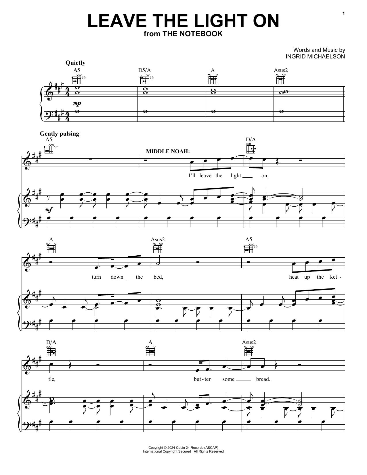 Leave the Light On (from The Notebook)