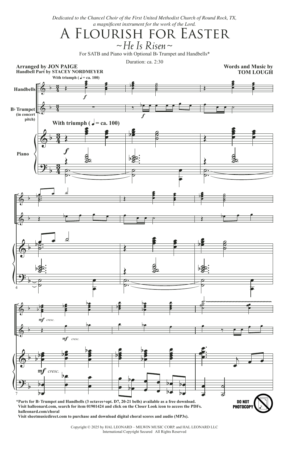 A Flourish For Easter (He Is Risen) (arr. Jon Paige)