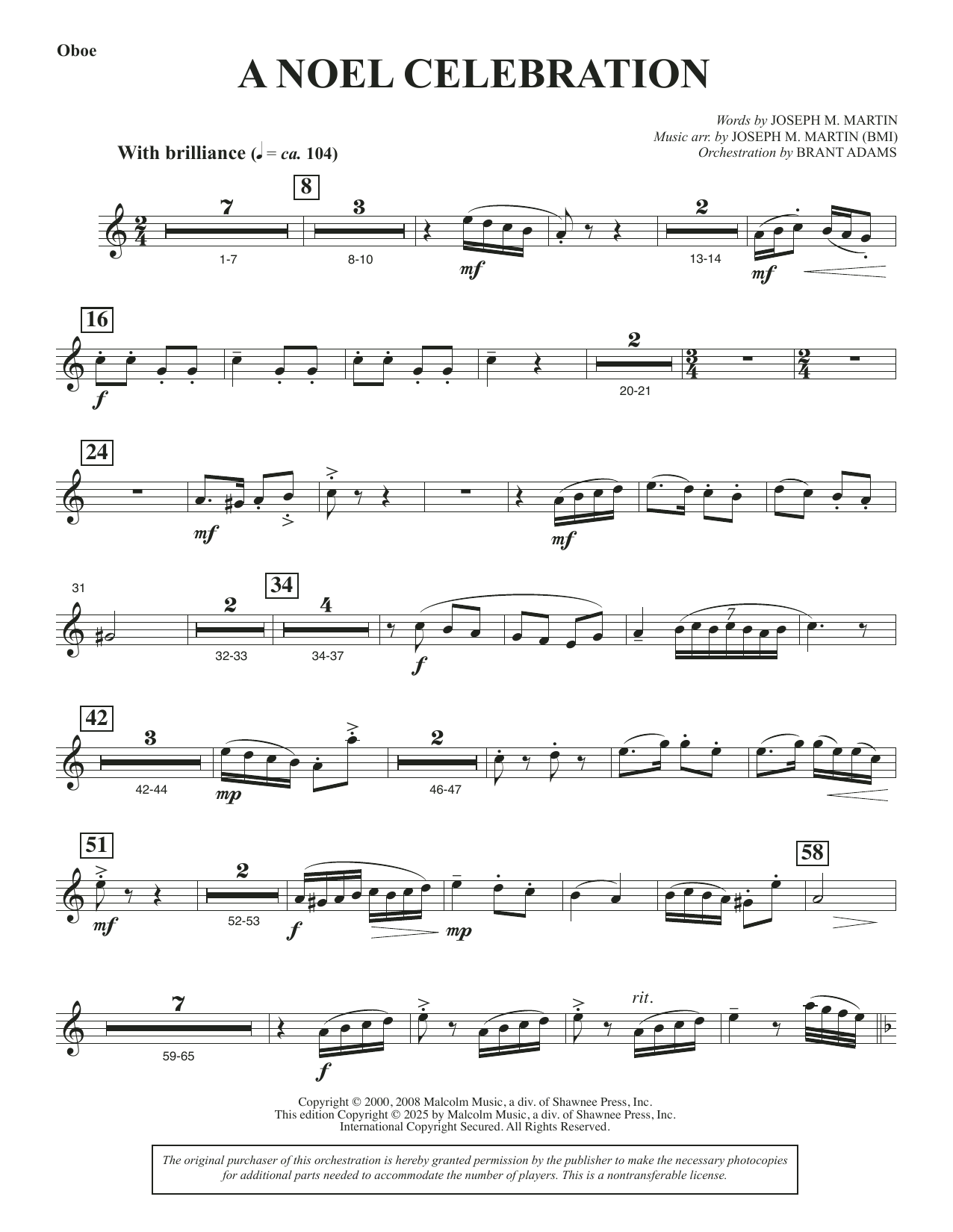 A Noel Celebration - Oboe