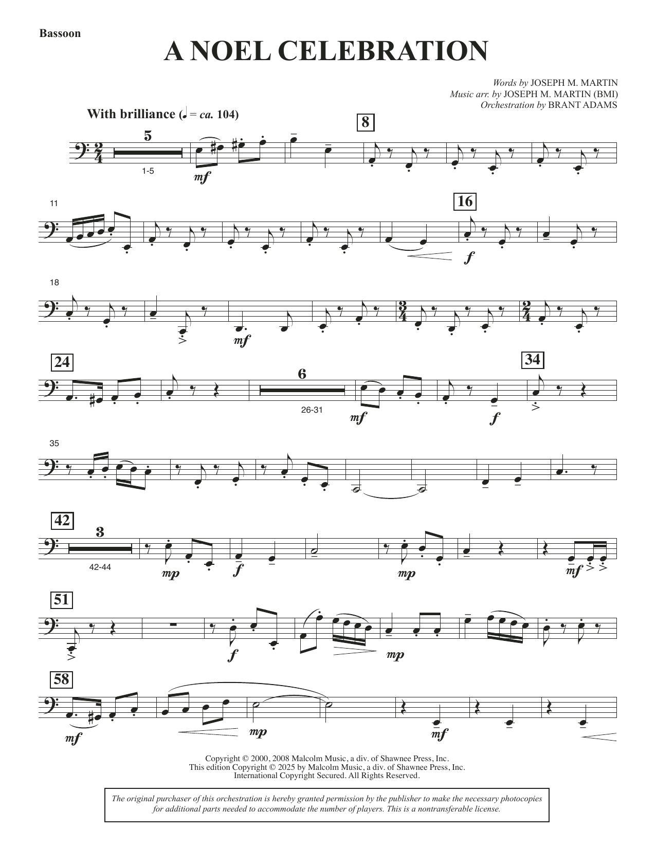 A Noel Celebration - Bassoon