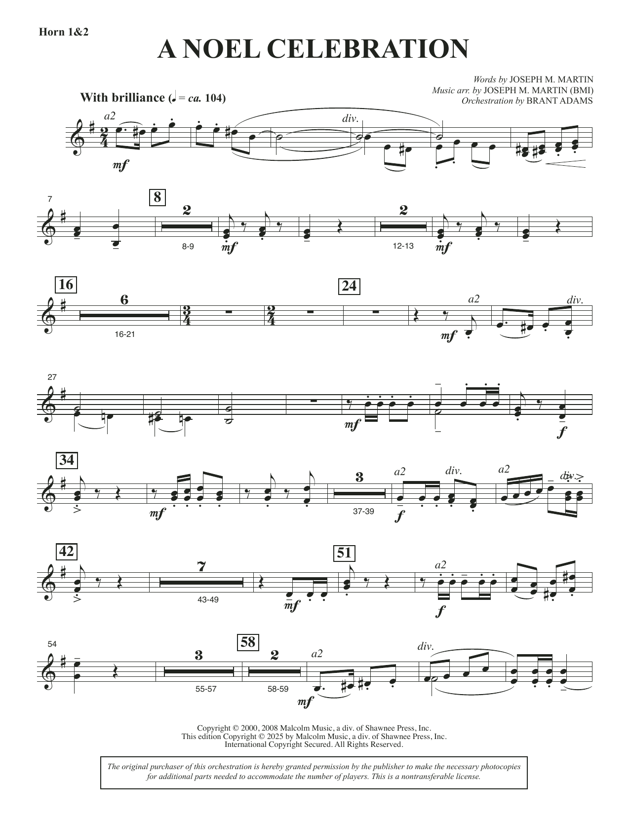 A Noel Celebration - Horn 1 & 2