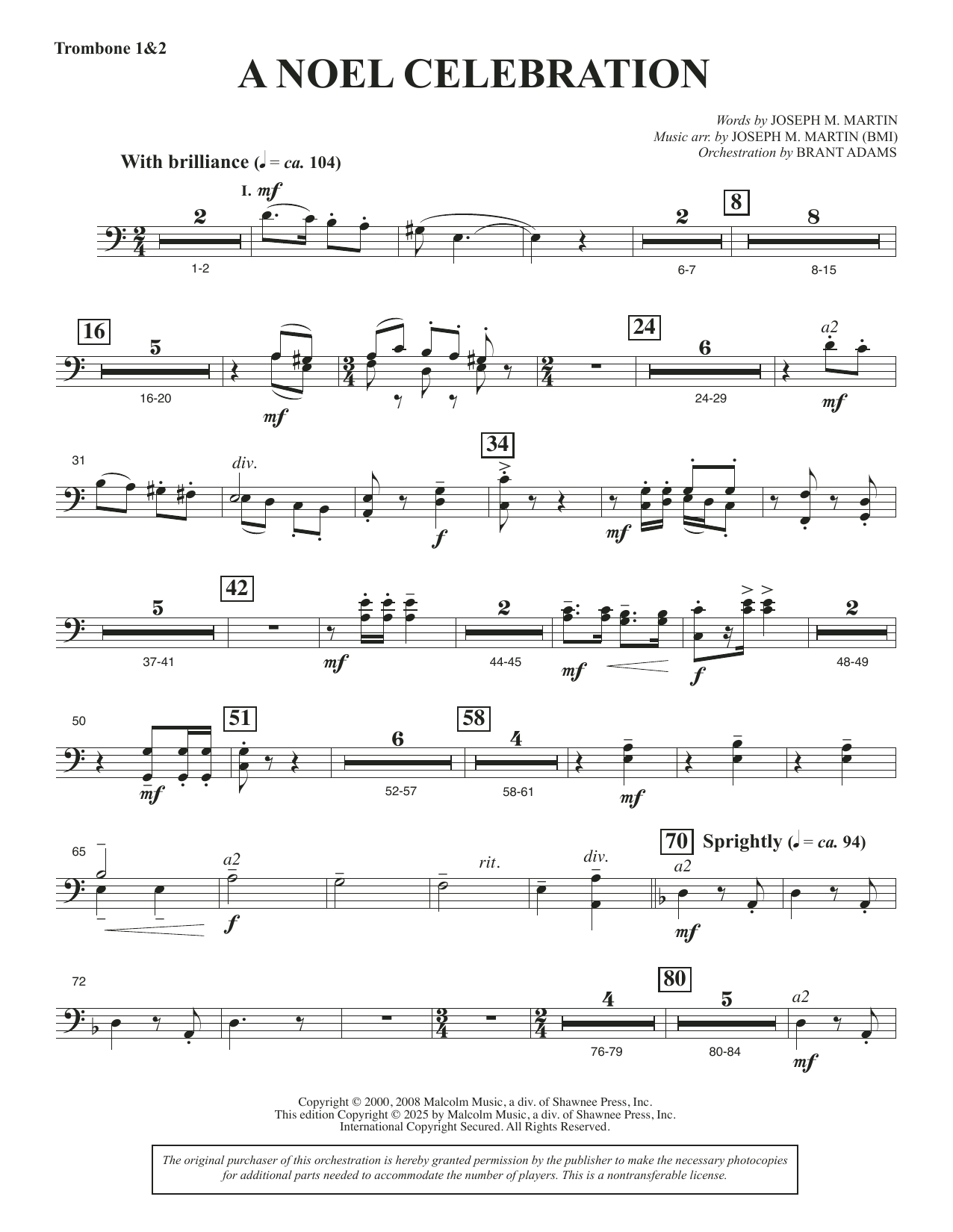 A Noel Celebration - Trombone 1 & 2