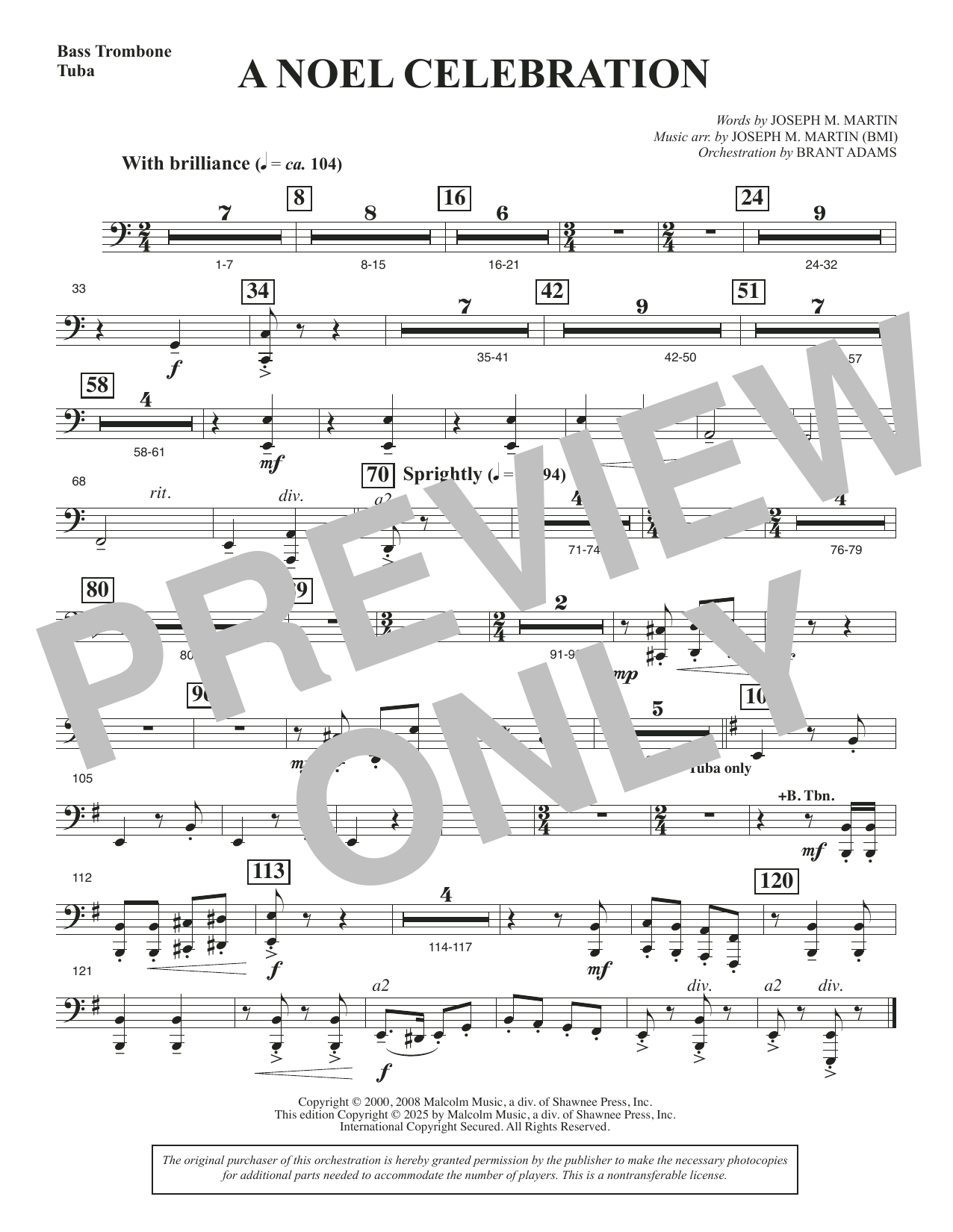 A Noel Celebration - Bass Trombone/Tuba