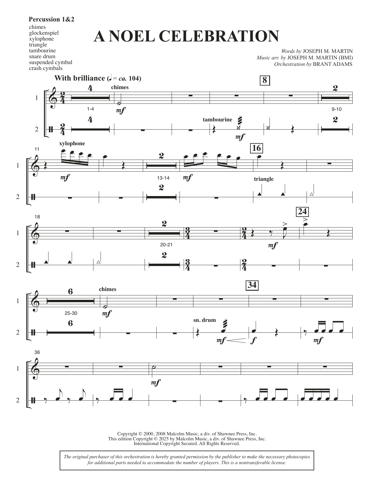 A Noel Celebration - Percussion 1 & 2