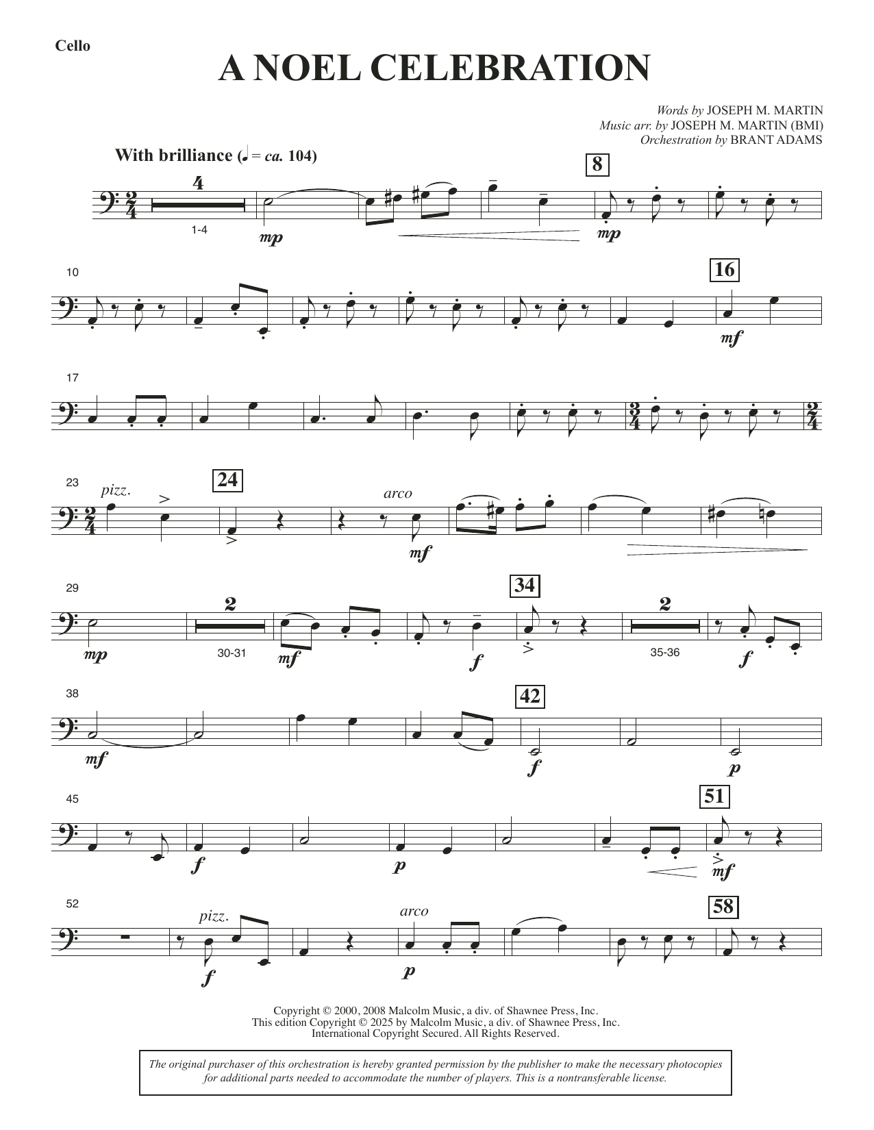 A Noel Celebration - Cello