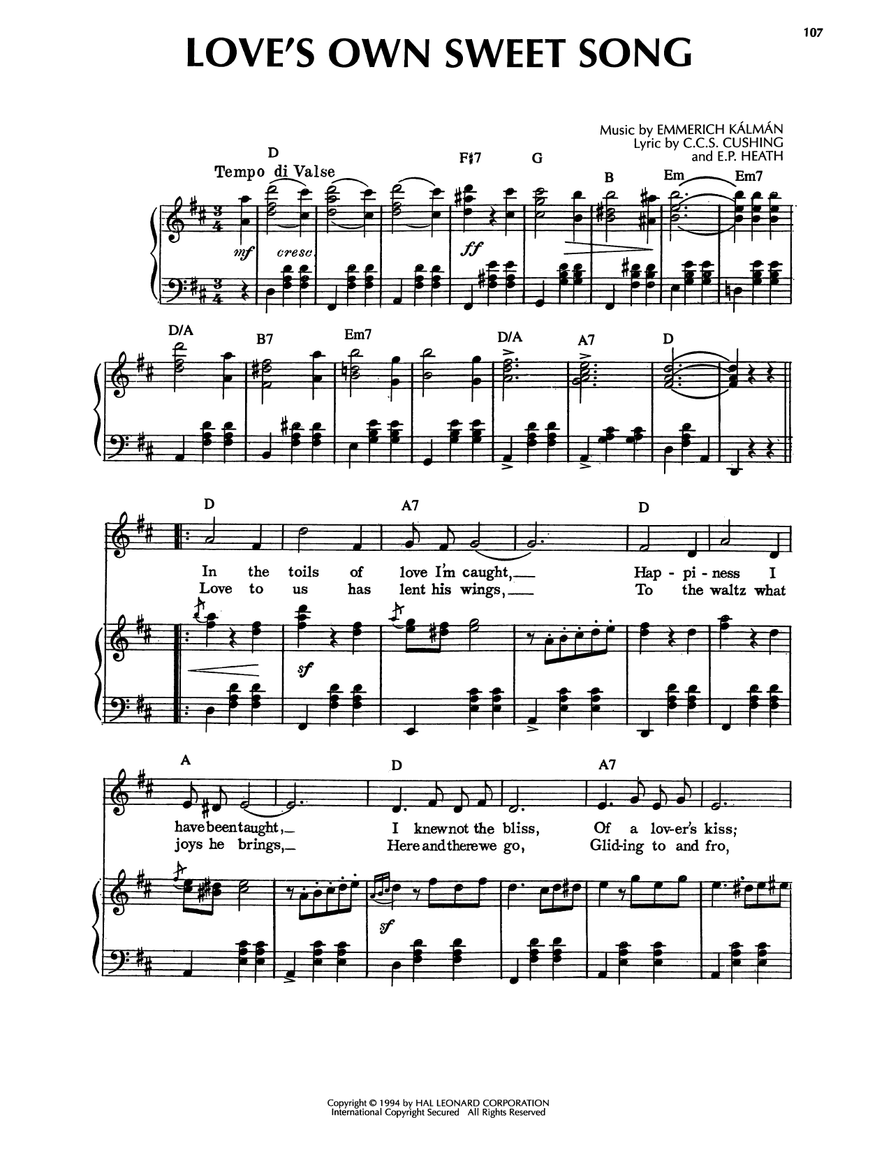 Love's Own Sweet Song