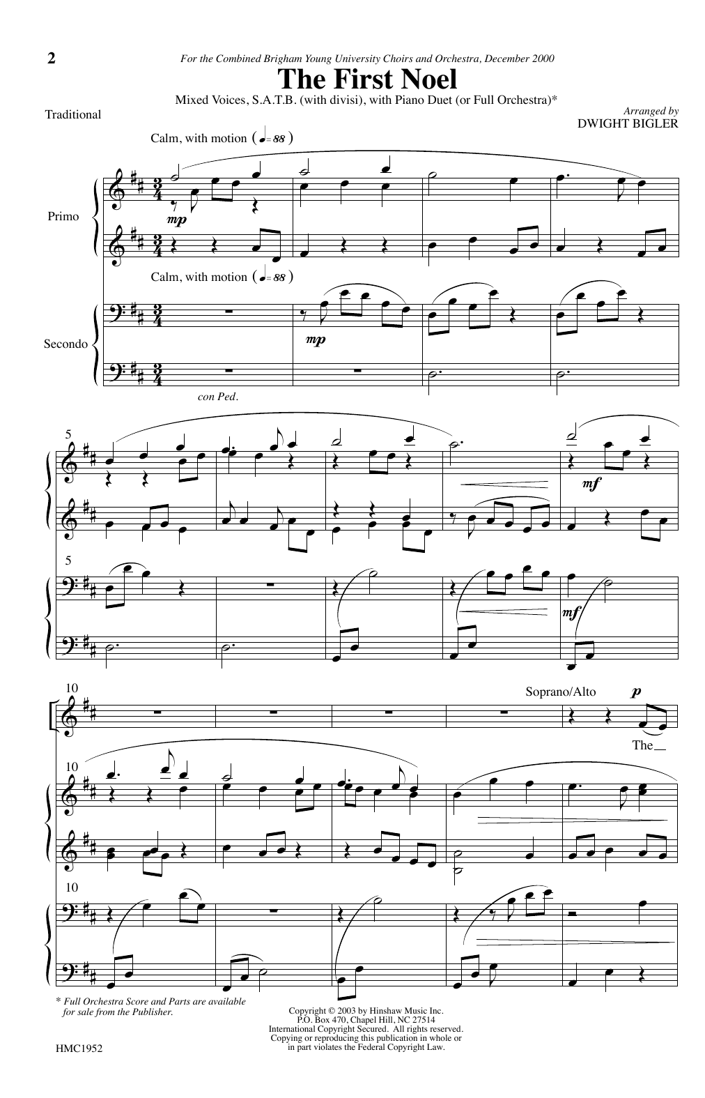 The First Noel: SSAATTB Choral Octavo