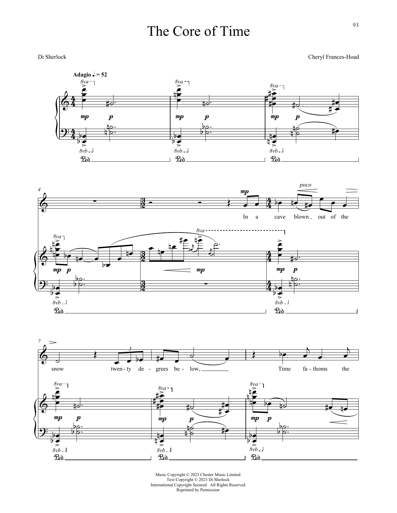 The Core Of Time: Piano Vocal