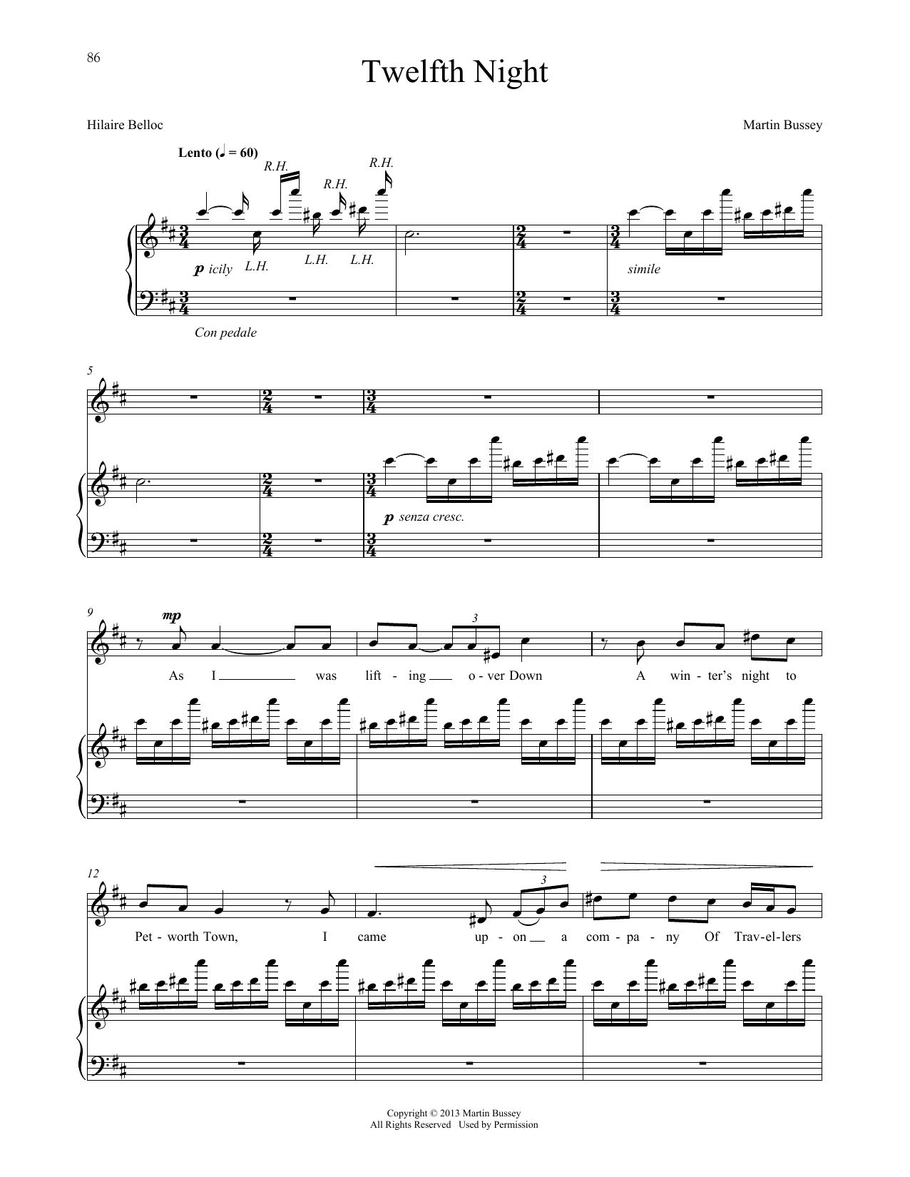Twelfth Night: Piano Vocal