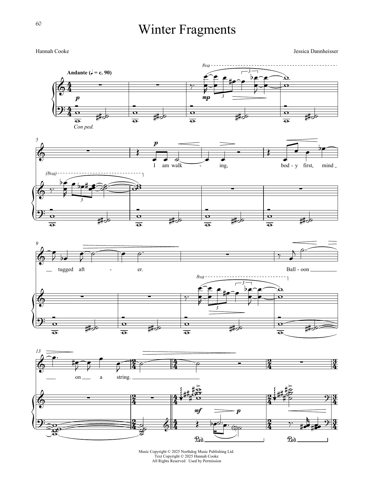 Winter Fragments: Piano Vocal