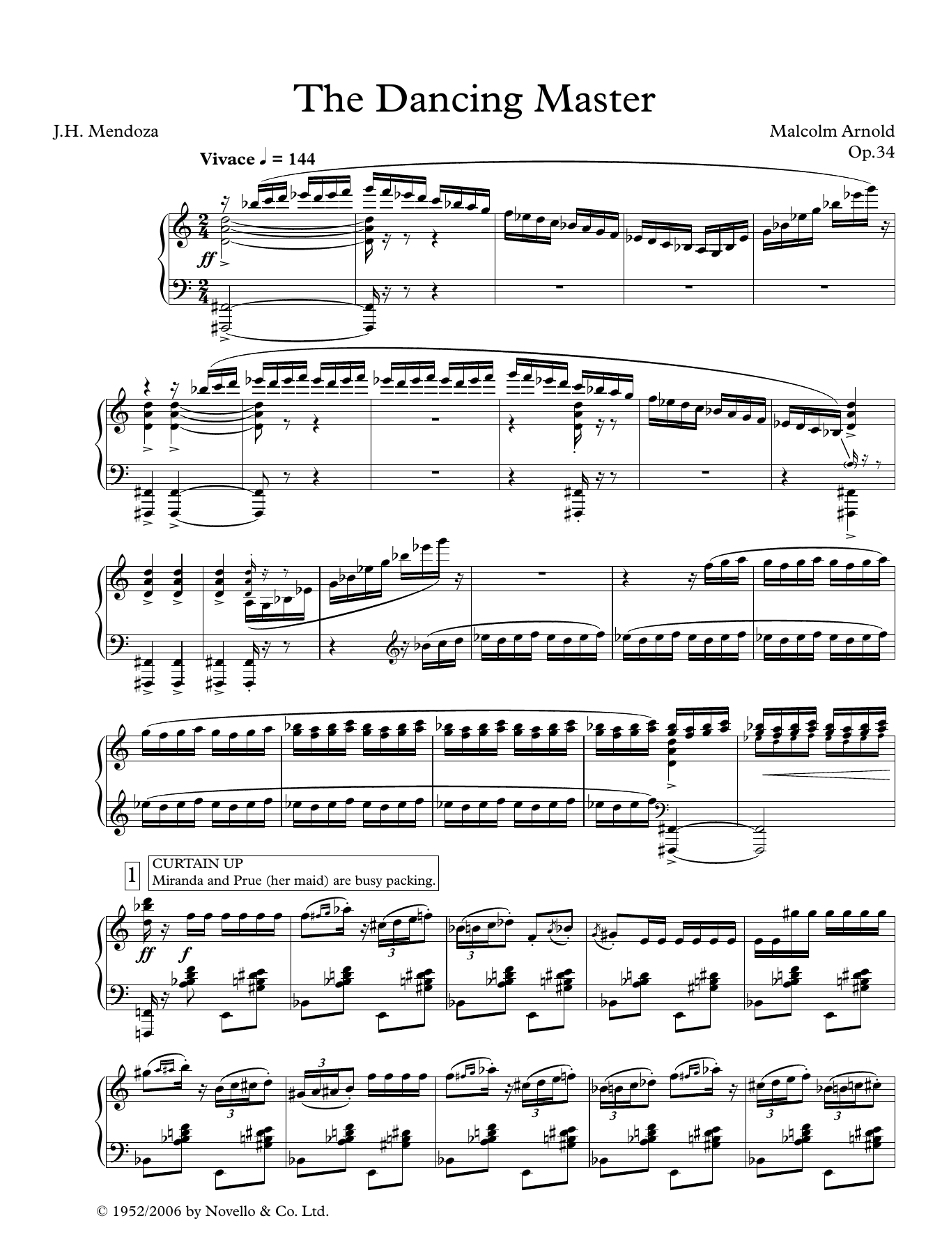 The Dancing Master (Vocal score): Piano Vocal