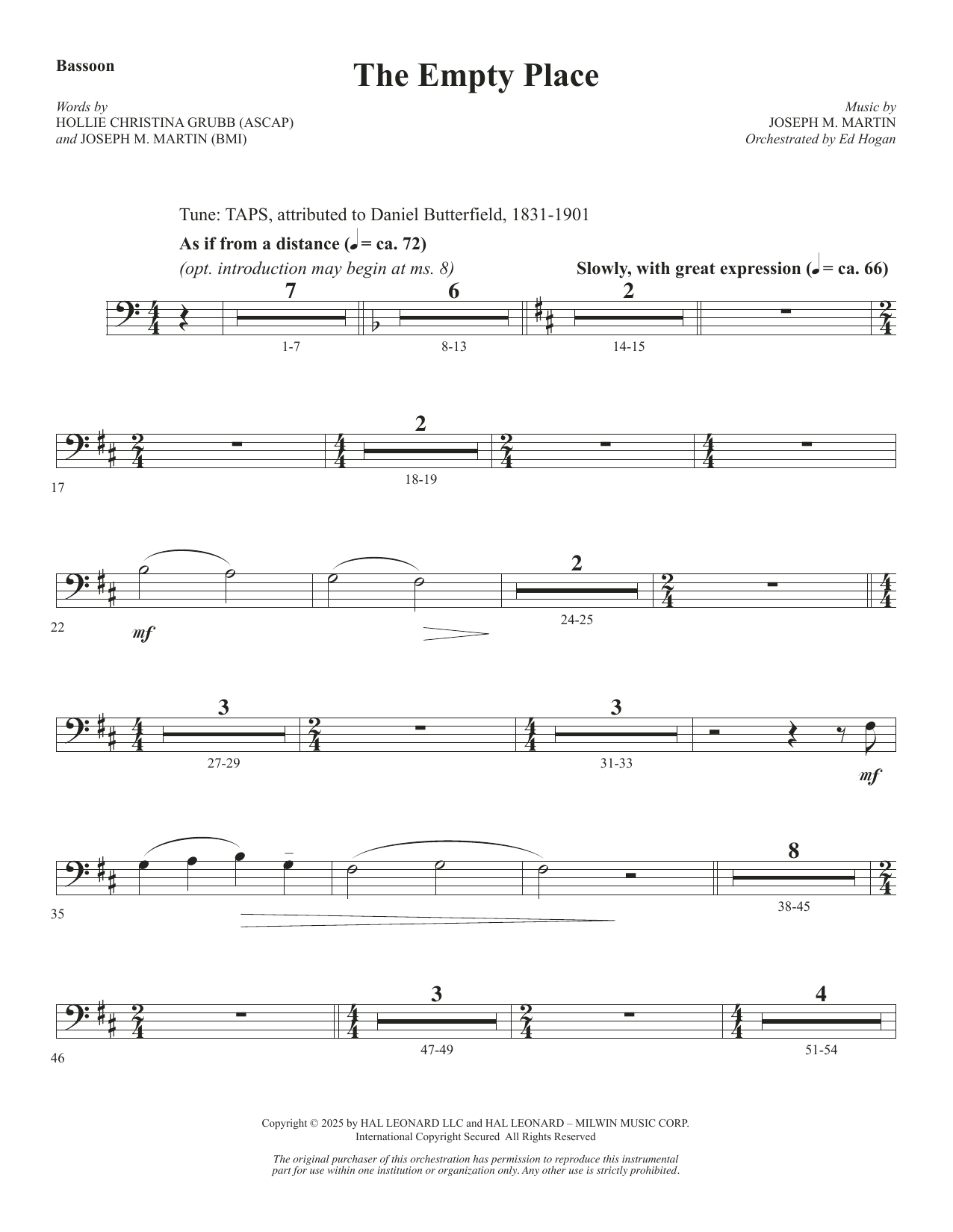 The Empty Place - Bassoon