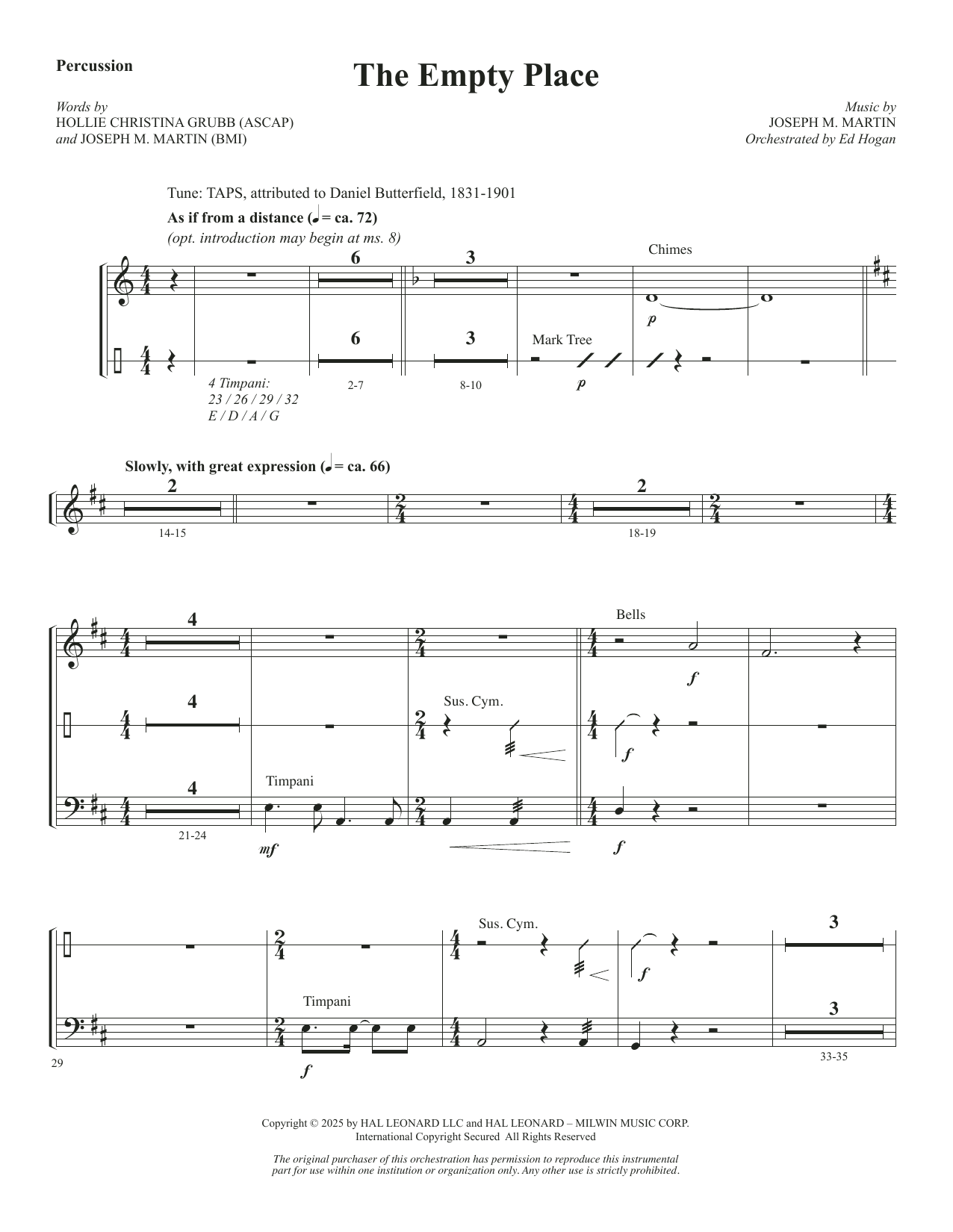 The Empty Place - Percussion