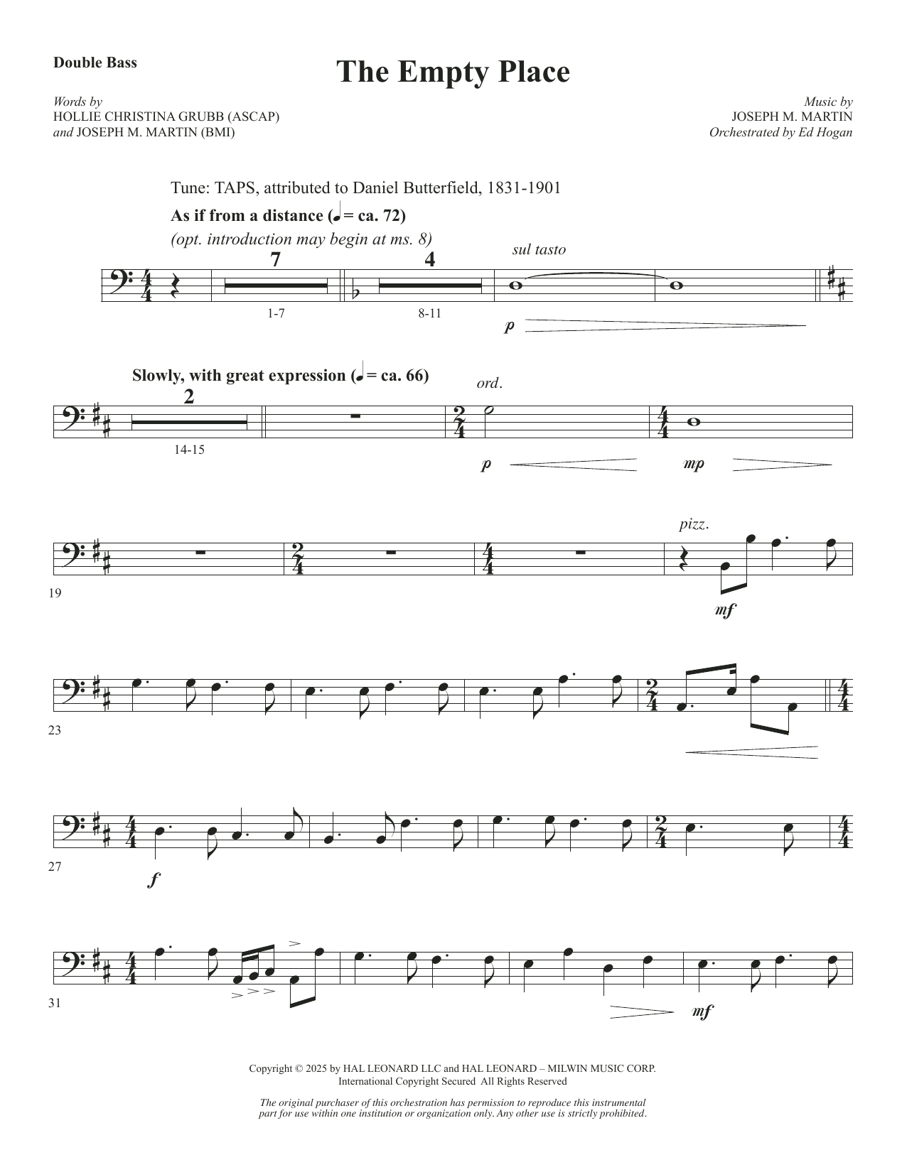 The Empty Place - Double Bass