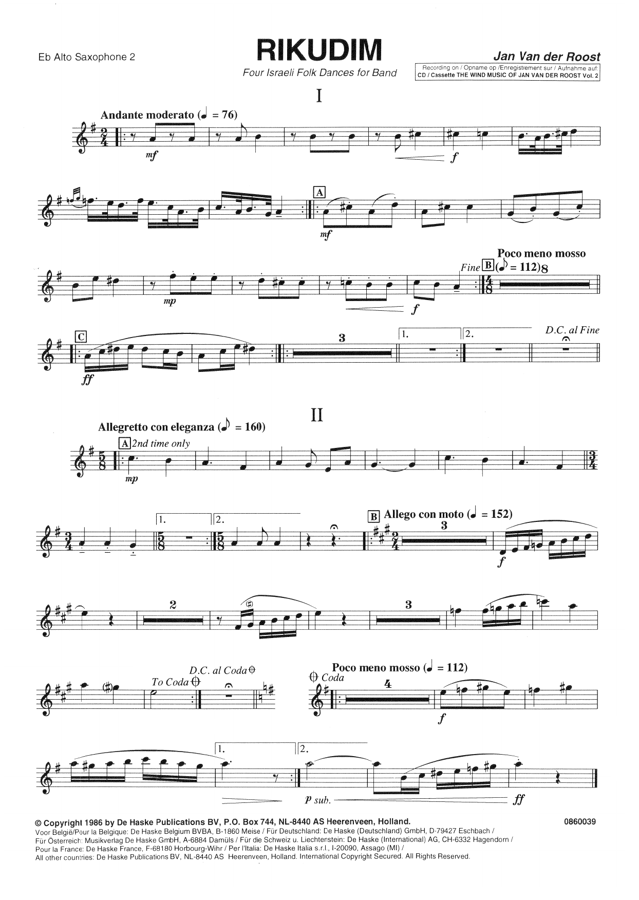 Rikudim - Eb Alto Saxophone 2