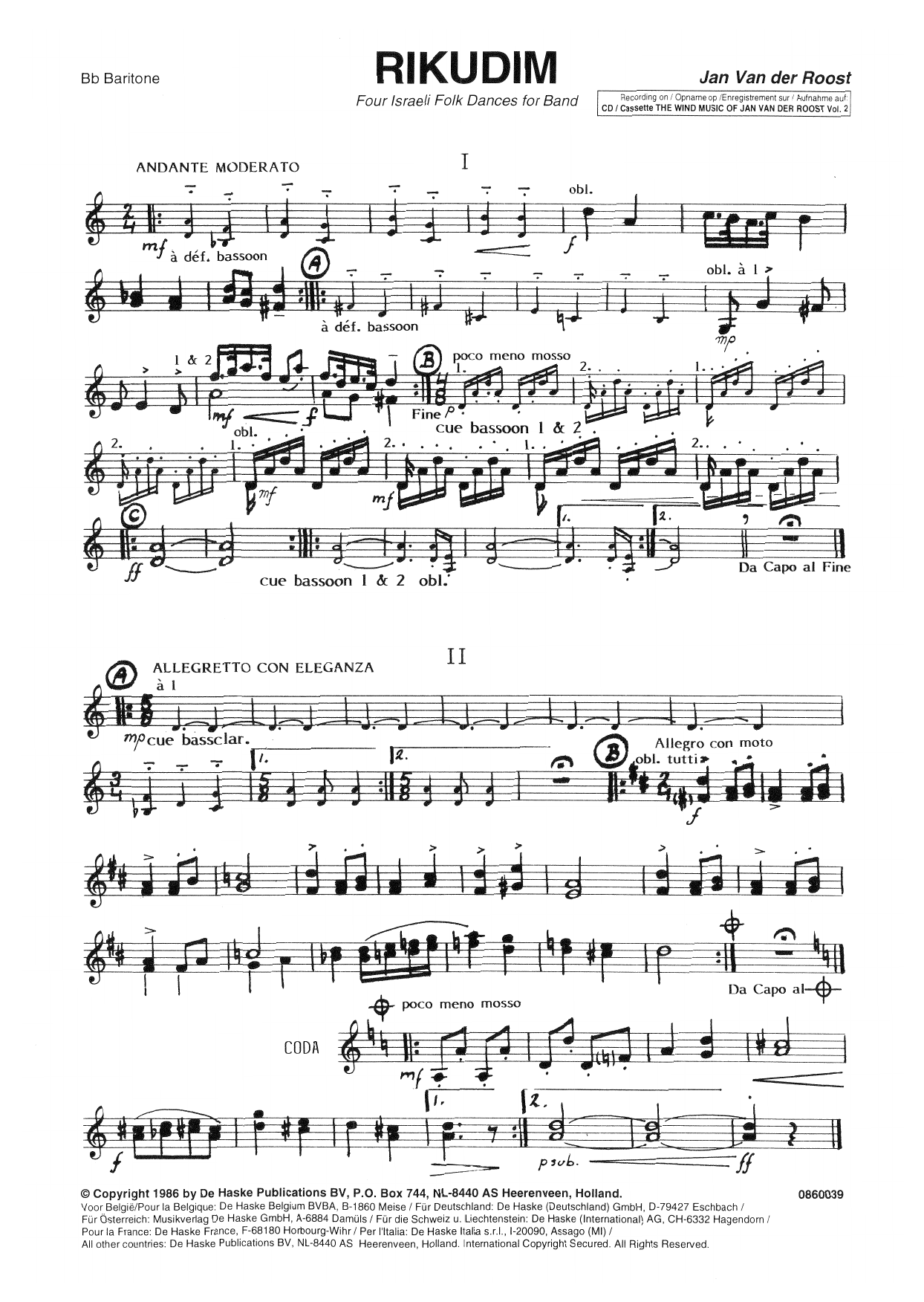 Rikudim - Bb Baritone T.C.