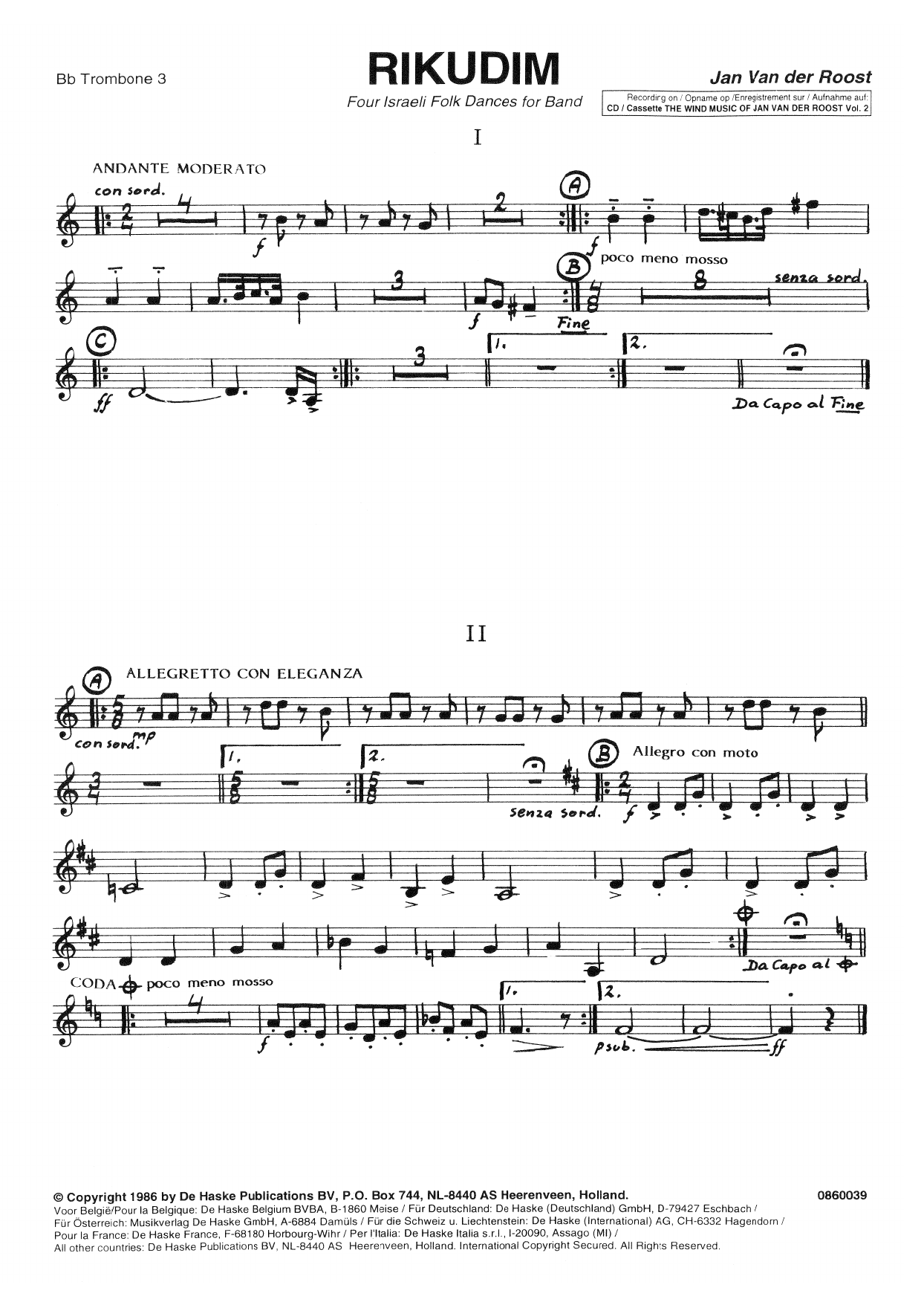 Rikudim - Bb Trombone 3 T.C.