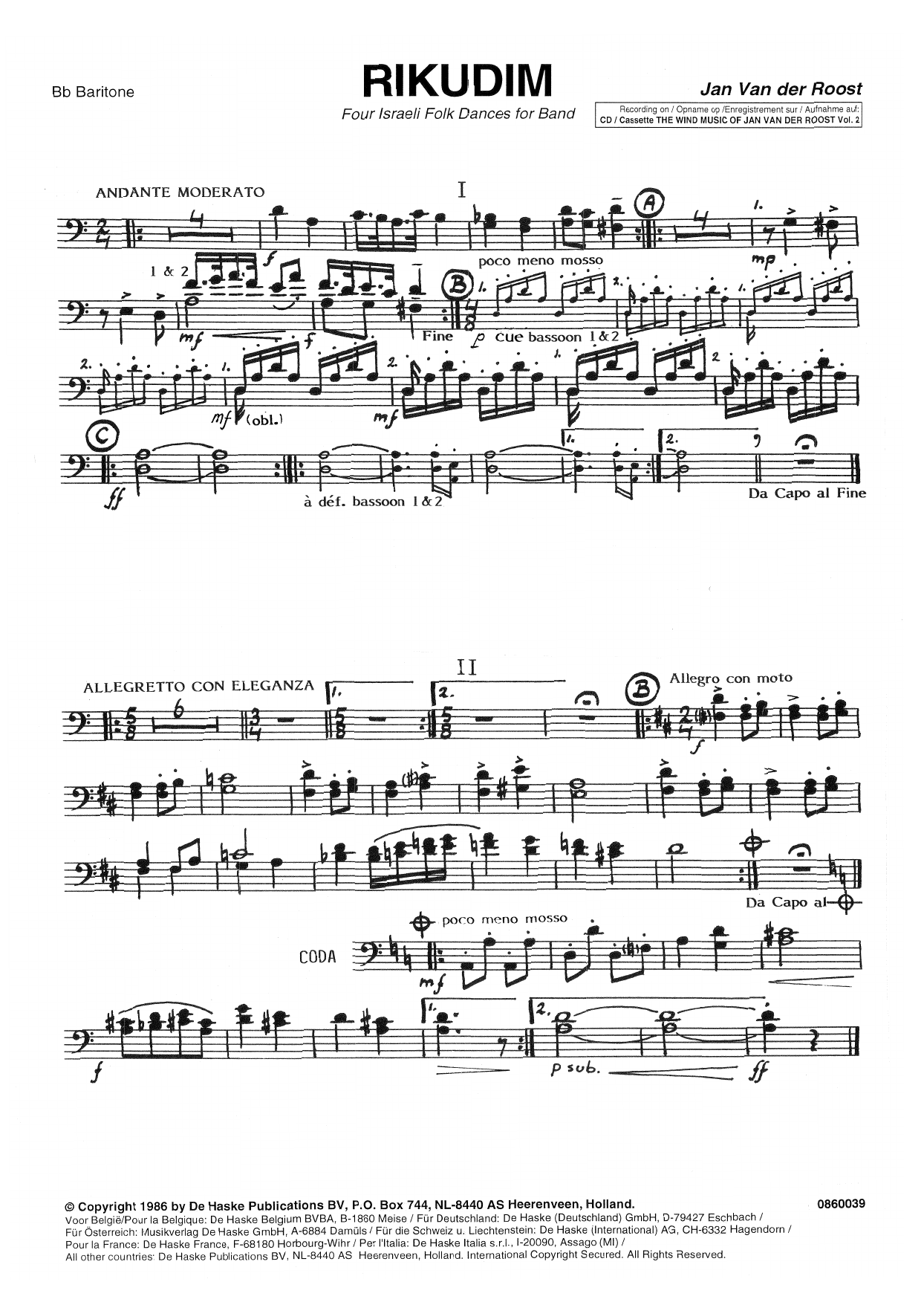 Rikudim - Bb Baritone B.C.