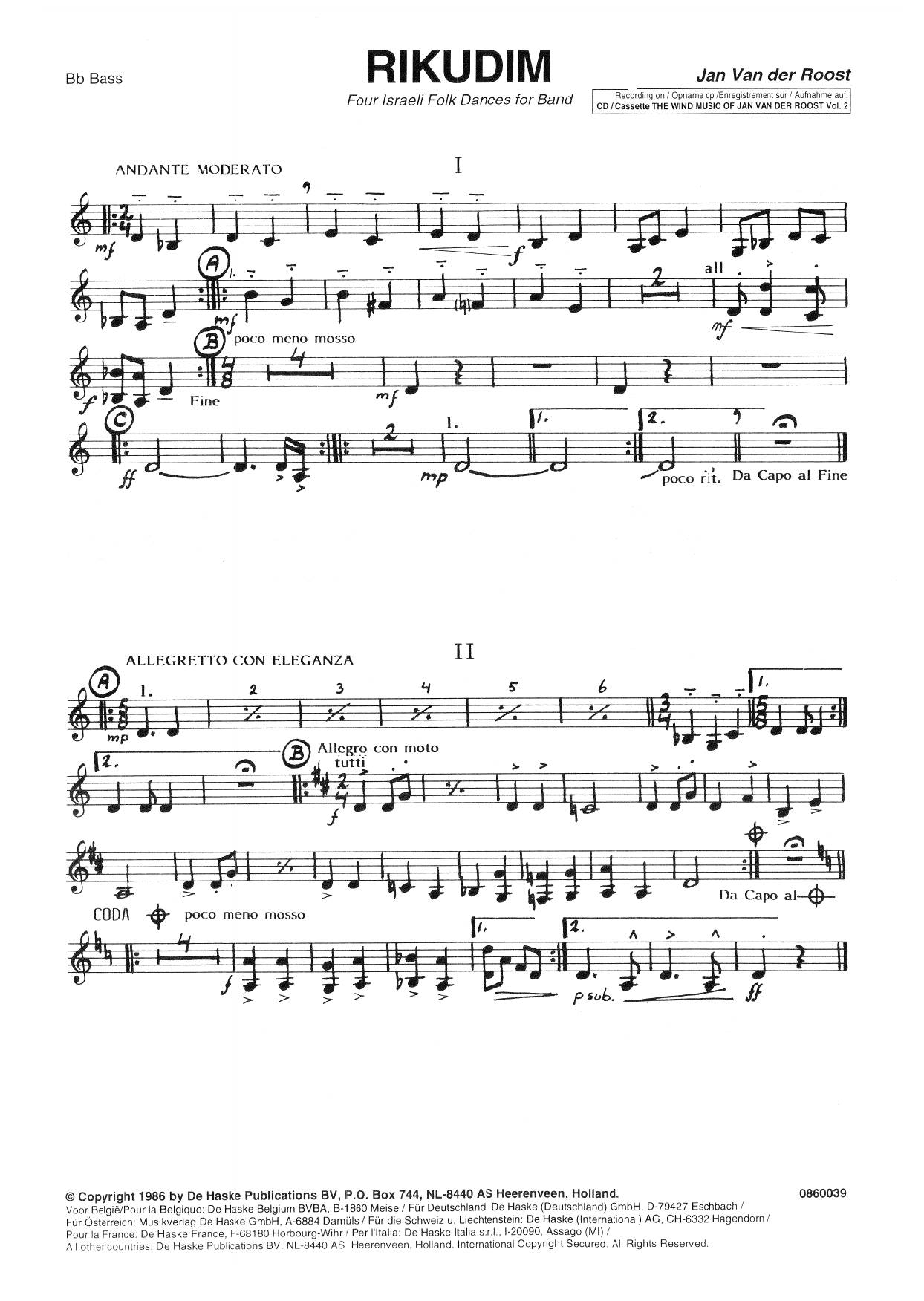 Rikudim - Bb Bass T.C.